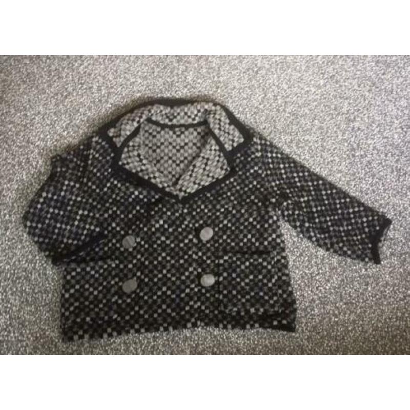 Annikki Karvinen Finland, Geweldig Zwart Grijs Jasje Vest XL