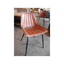 4 Eetkamerstoelen Bistro Cognac