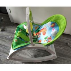 Jungle baby wipstoel met muziek en trilfunctie (Lorelli)