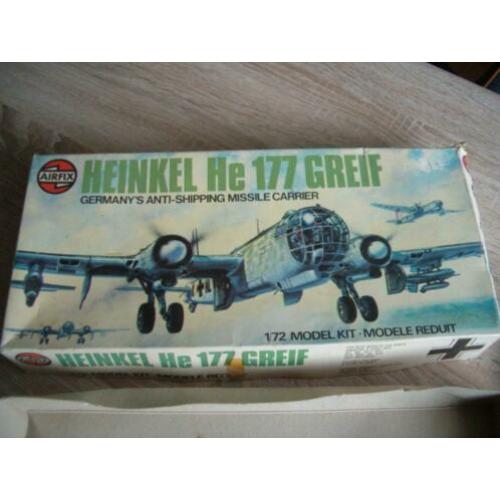 t.k airfix bouwdoos, heinkel He 177 Greif. schaal 1/72 ww2.