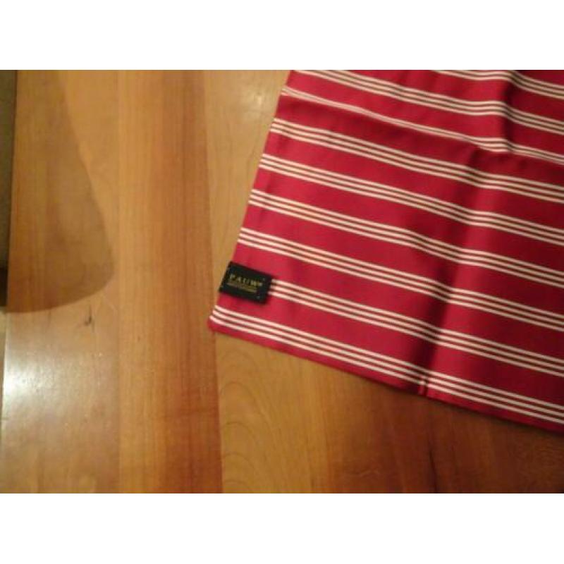 PAUW gestreepte rood/offwhite sjaal