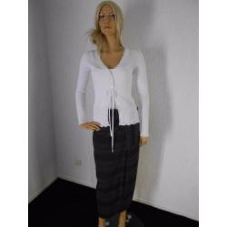 Taifun nieuw grijs streep rok 38 36 M S Tramontana vest wit