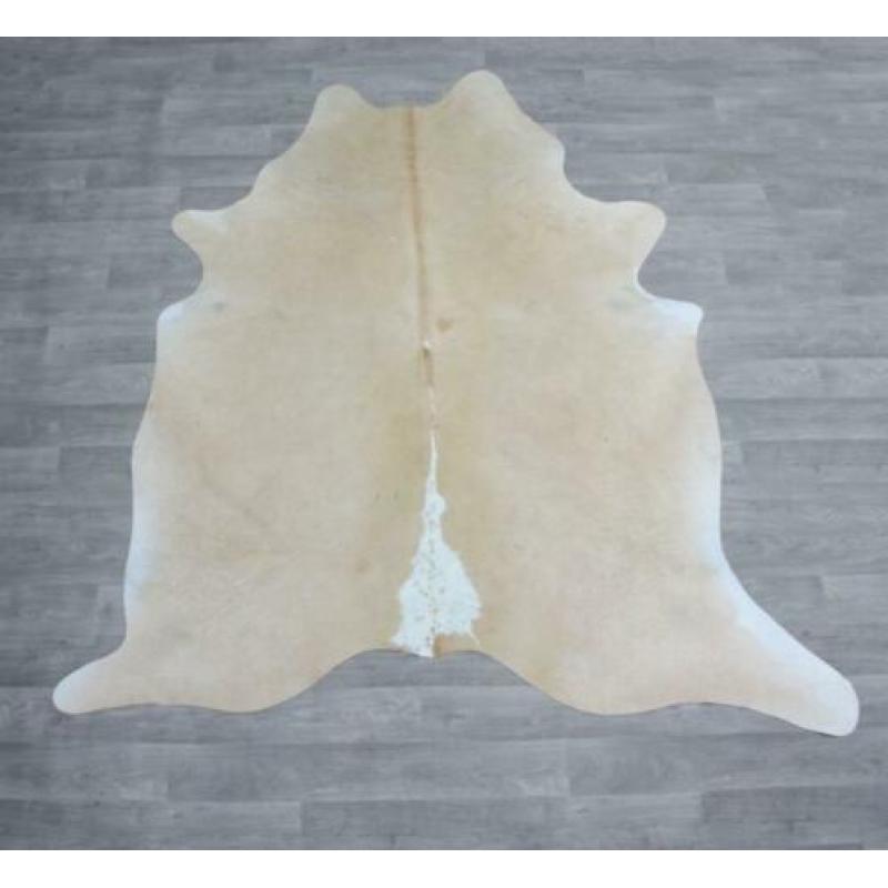 Lederstore ? Koeienhuid koeienvel beige wit 235x225cm