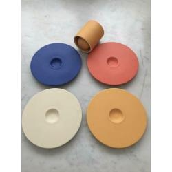 Design vintage schoteltjes, amuse bordjes, kopje, kleur
