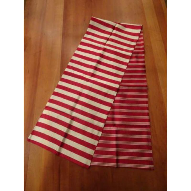 PAUW gestreepte rood/offwhite sjaal