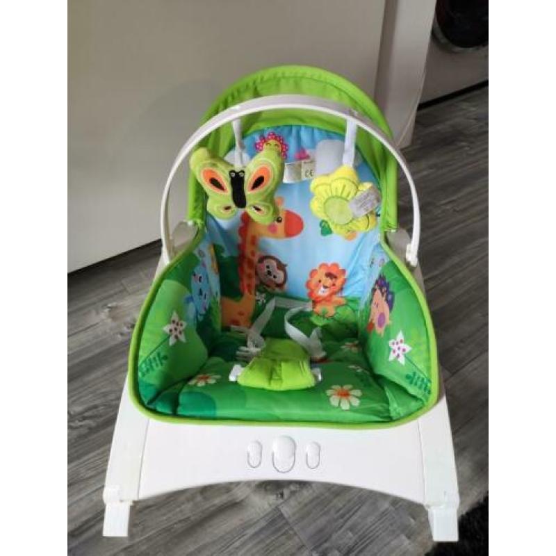 Jungle baby wipstoel met muziek en trilfunctie (Lorelli)