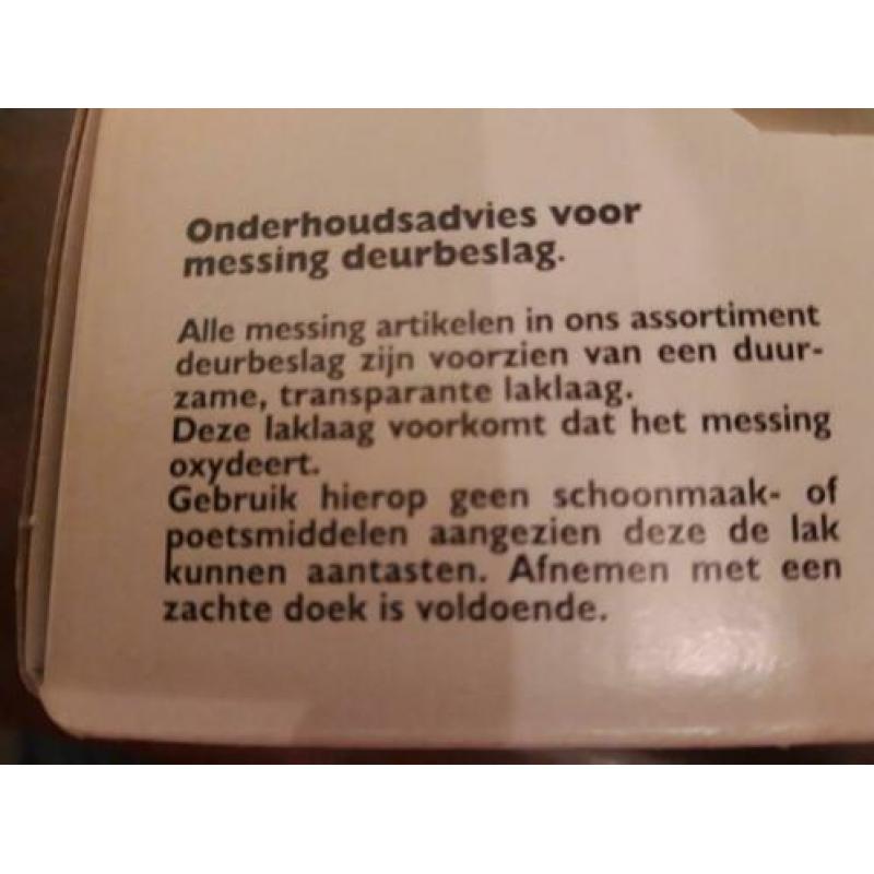 Messing deurklinkset 2 setjes Nieuw!!