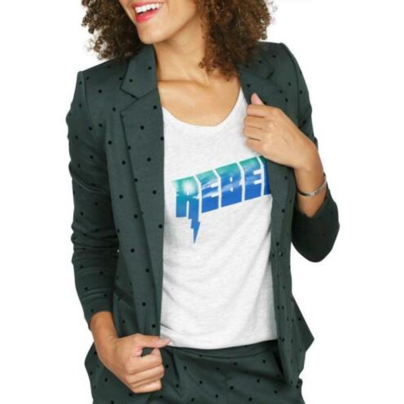 Ichi Kate dot blazer groen maat S nieuw en ongedragen