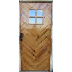 Base & Bois - Deur met raam - Eikenhout - Visgraat