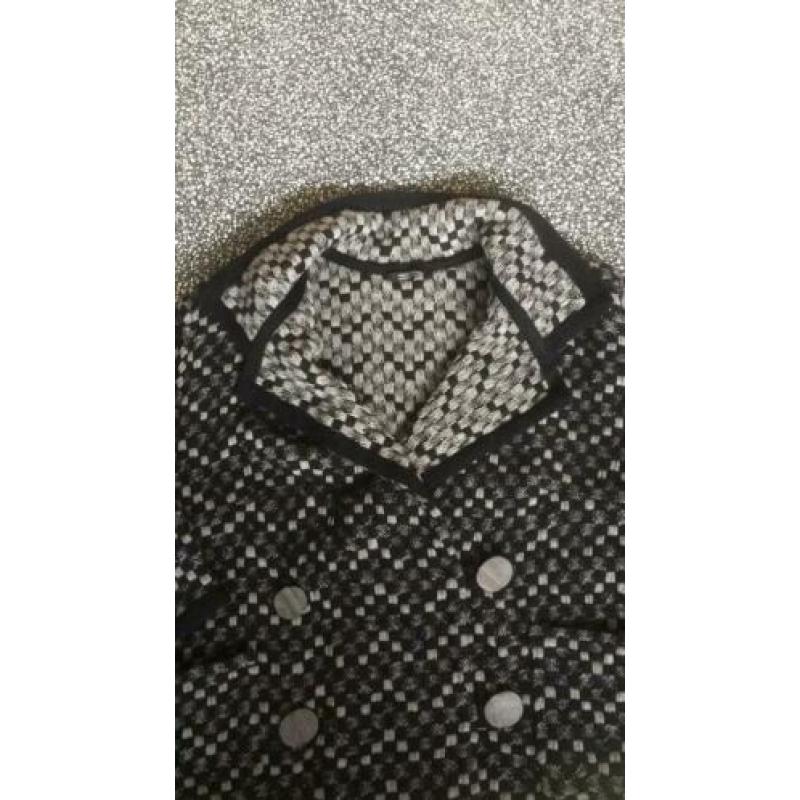 Annikki Karvinen Finland, Geweldig Zwart Grijs Jasje Vest XL