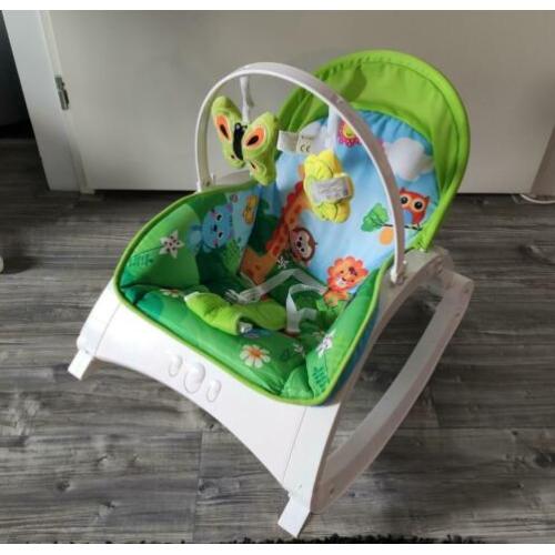 Jungle baby wipstoel met muziek en trilfunctie (Lorelli)
