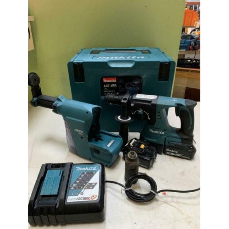 Makita DHR243 5.0Ah met filter 2xkop compleet