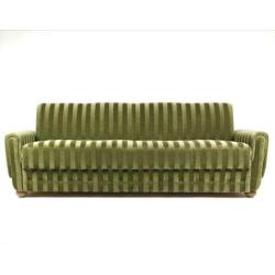 Vintage groen fluwelen slaapbank | bank retro