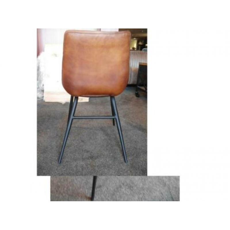 4 Eetkamerstoelen Bistro Cognac