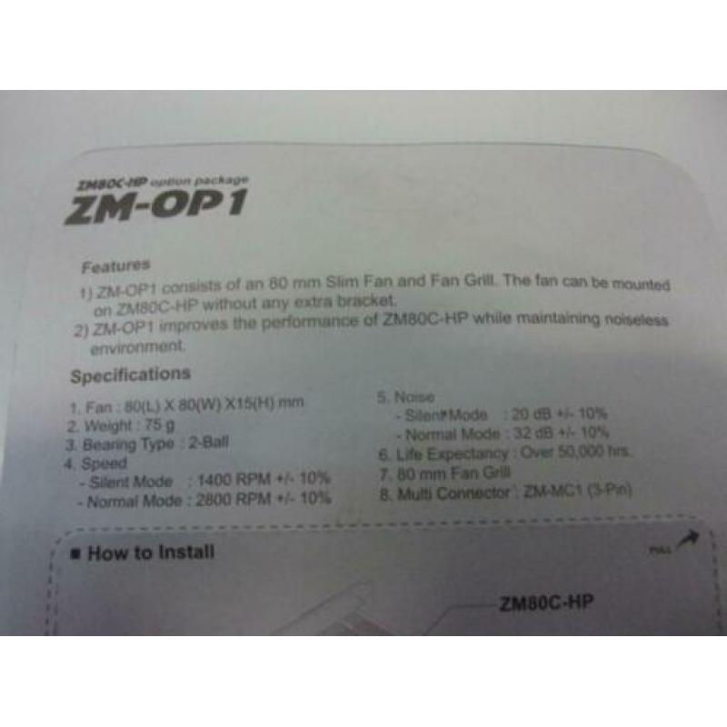 ZALMAN ZF8015ATM ZM-OP1. OPTION Package NEW ventilator