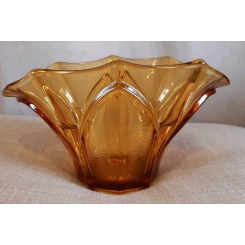 Art Deco glazen schaal, vaas