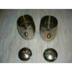 Colmore hoge pot Emrald met deksel nickel - 2 stuks