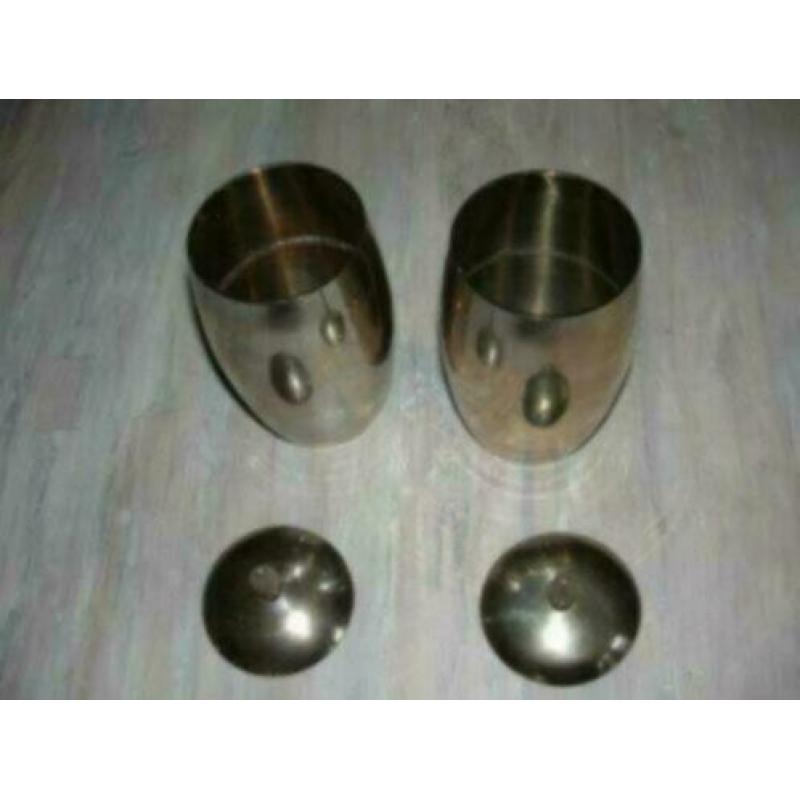 Colmore hoge pot Emrald met deksel nickel - 2 stuks