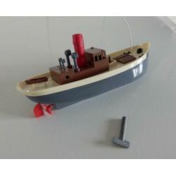 Vissersbootje met sleutel met doosje