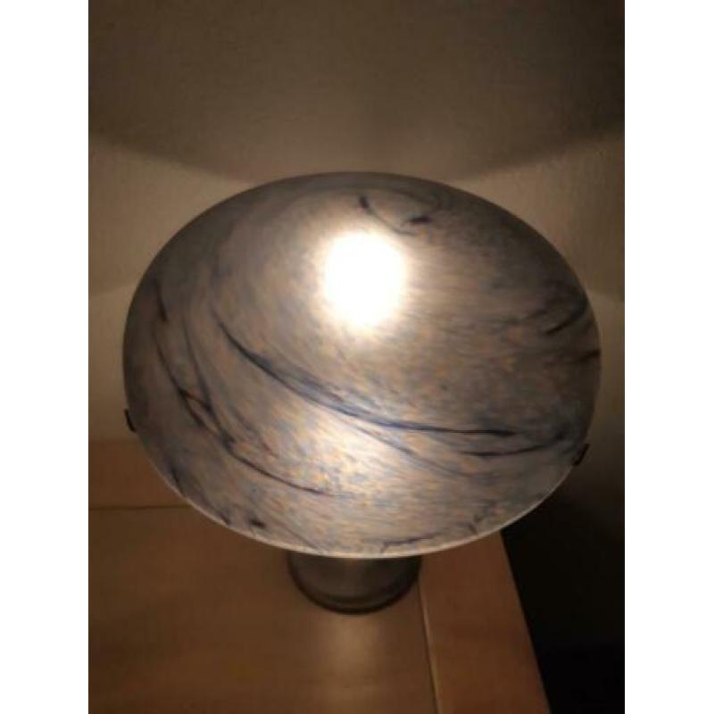 Art deco art nouveau pate de verre tafellamp gesigneerd