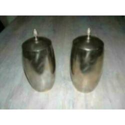 Colmore hoge pot Emrald met deksel nickel - 2 stuks