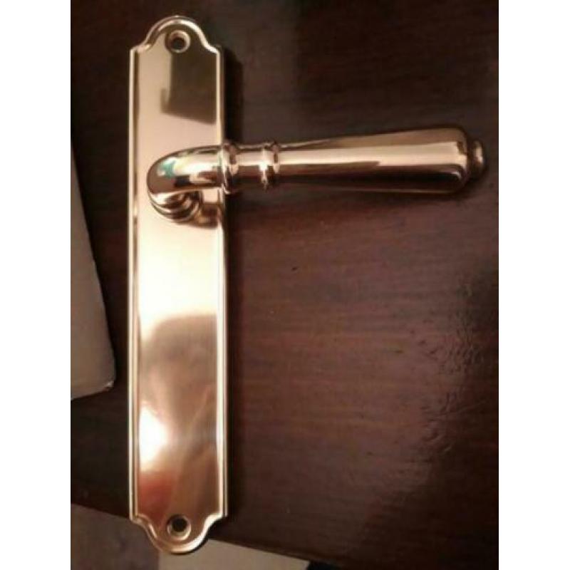 Messing deurklinkset 2 setjes Nieuw!!