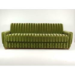 Vintage groen fluwelen slaapbank | bank retro