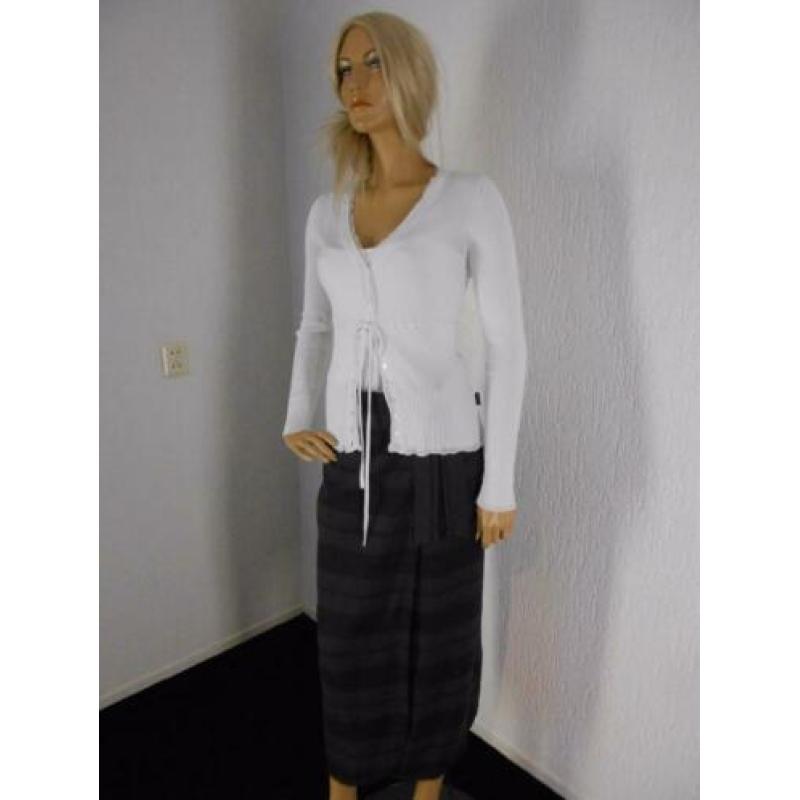 Taifun nieuw grijs streep rok 38 36 M S Tramontana vest wit