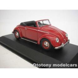 Vw Volkswagen Hebmuller Cabriolet 1950 Rood 1/43 Maxichamps