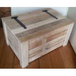NIEUWE houten kist 85x55,5 cm, 45 cm hoog