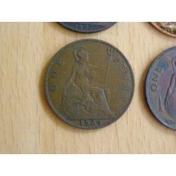 Engeland - One Penny - 1897 - 1901 - 1934 - 1945