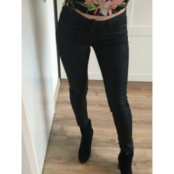 H&M Spijkerbroek Zwart Leer 27/32