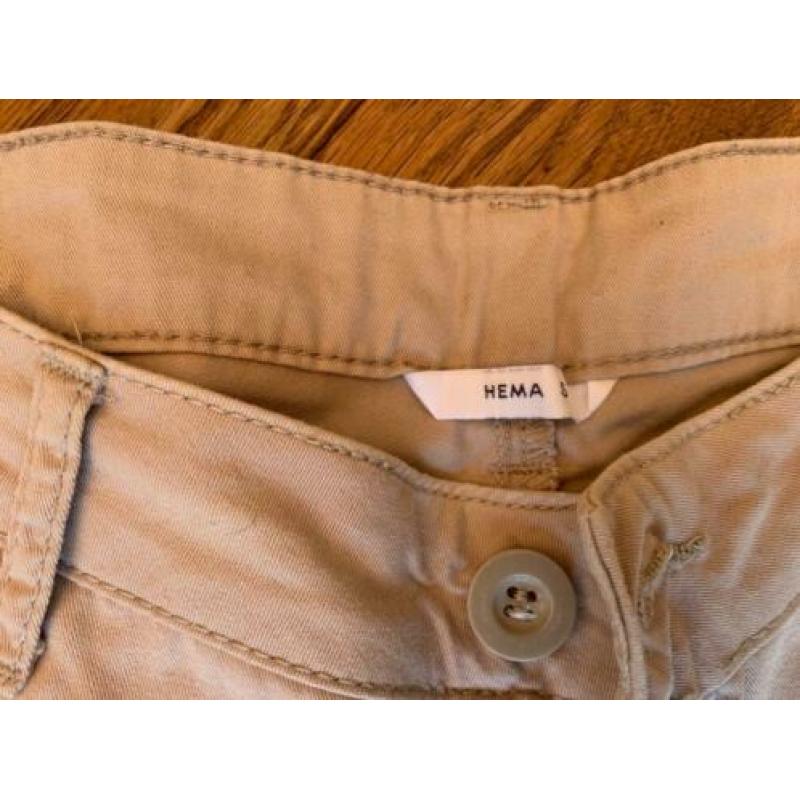 beige chino short katoen HEMA maat S NIEUW