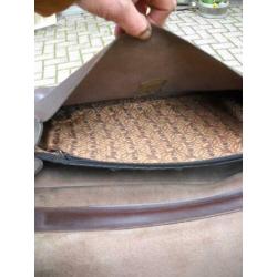 Leer leren schoudertas 41 x 28 cm donkerbruin