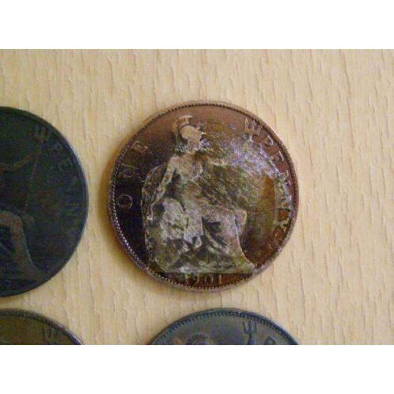 Engeland - One Penny - 1897 - 1901 - 1934 - 1945