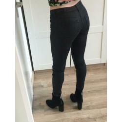 H&M Spijkerbroek Zwart Leer 27/32