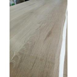 Massief Eiken plank blad met één boomstam rand 2400x400x40mm