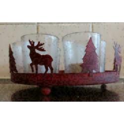 kerst party light rode rendieren kerstboom