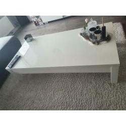 Salon tafel wit glans