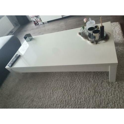 Salon tafel wit glans