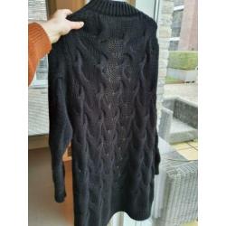 Mooi lang vest, zwart, maat S/M