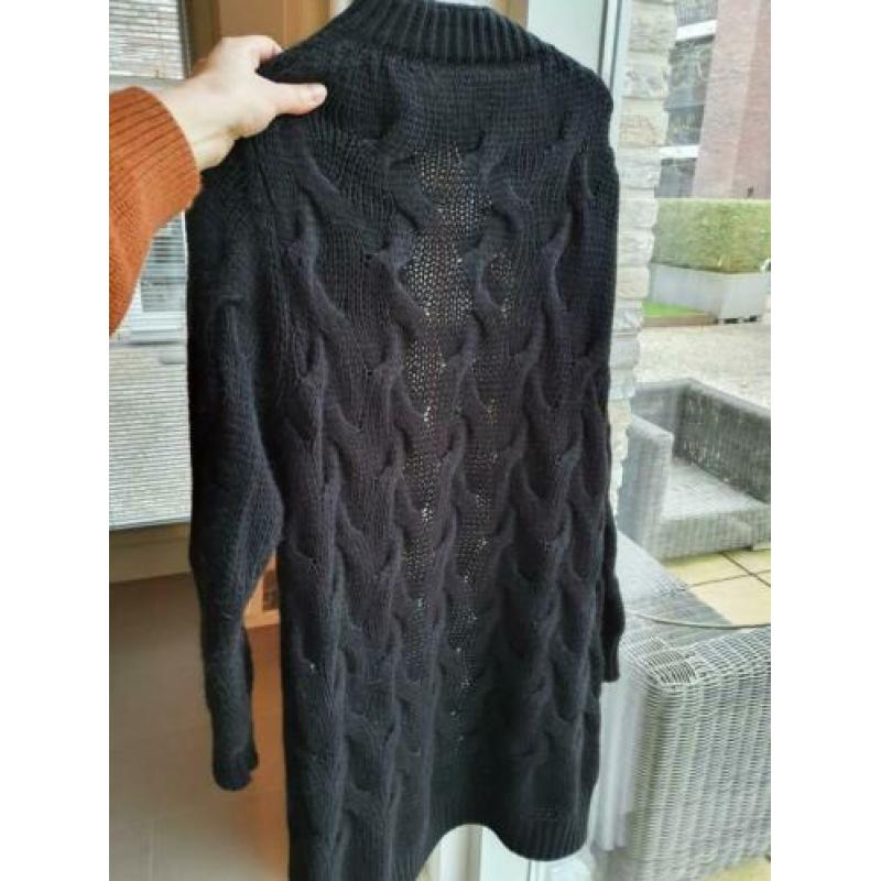 Mooi lang vest, zwart, maat S/M