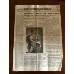 Oorlog. 2 kranten 10 mei 1940