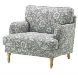 IKEA Stocksund Fauteuil Hoes Hovsten Grijs