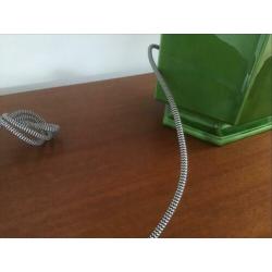 Retro lamp met groene poot en zwarte kap