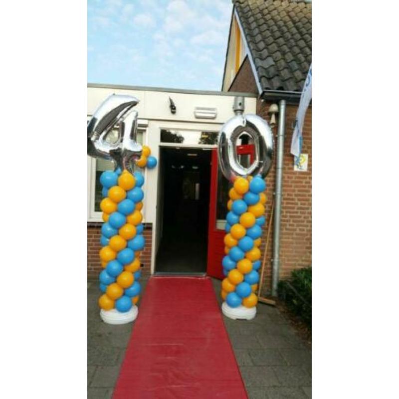 Ballonpilaar met foliecijfers- Ballonnenhurennl Hengelo