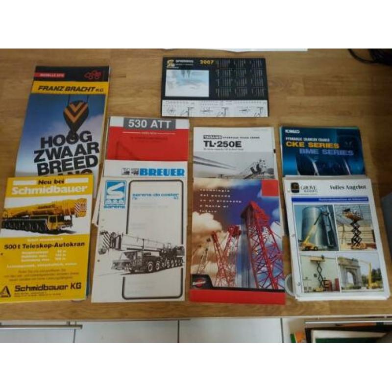Partij folders Liebherr Tadano Kobelco Kato Demag Grove