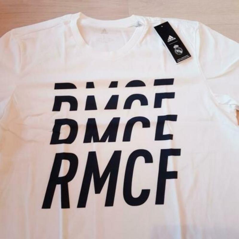 Real Madrid Adidas shirt maat L wit zwart