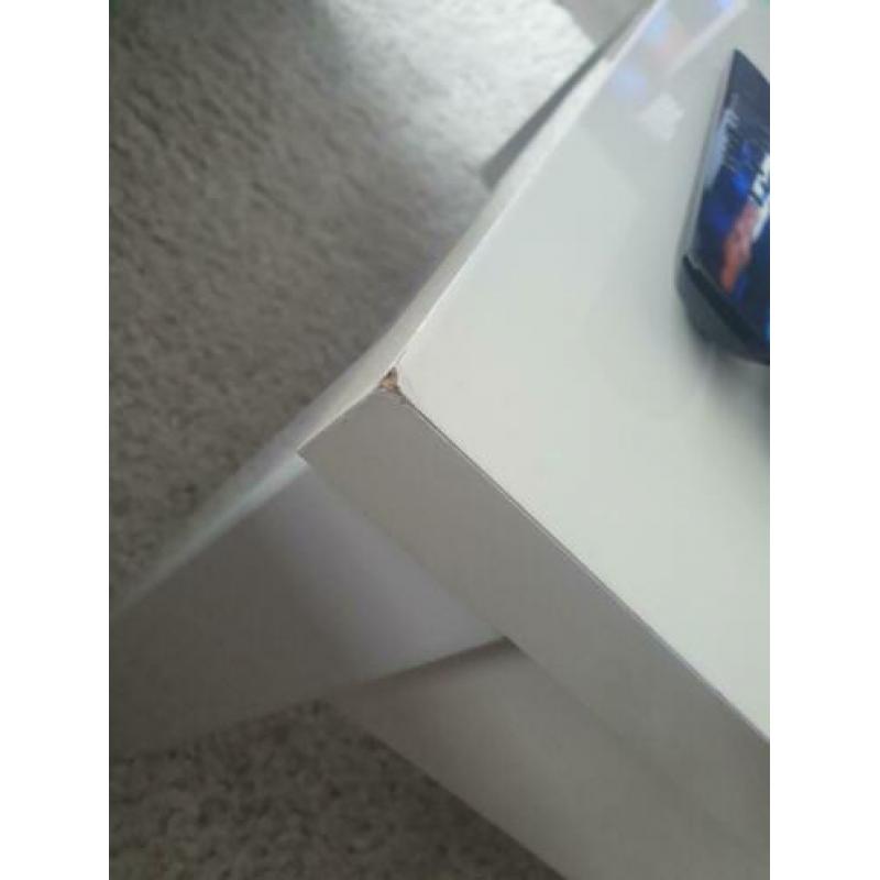 Salon tafel wit glans