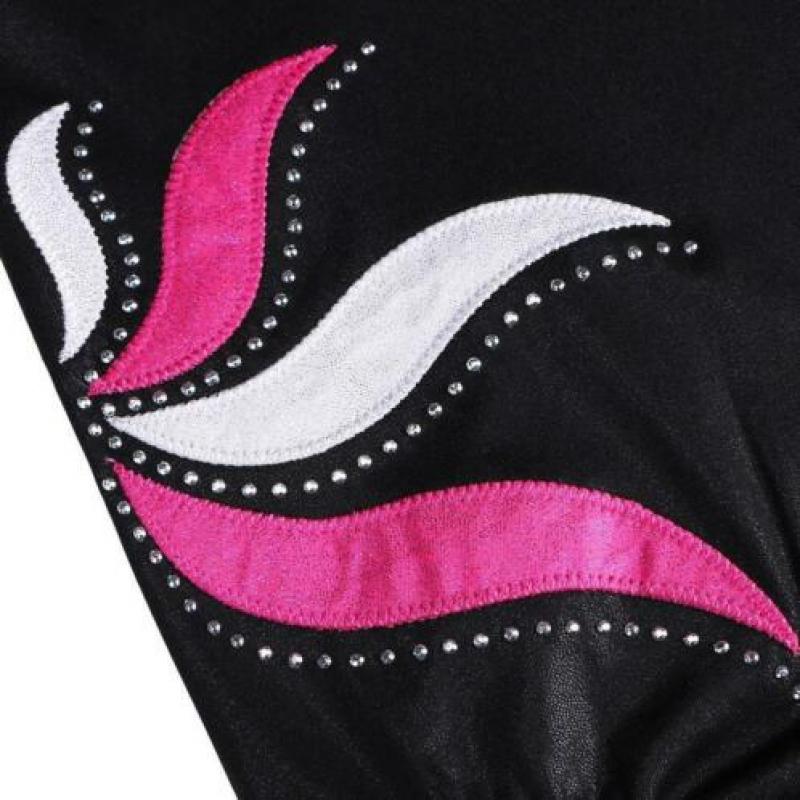 Turnpakje zwart roze wit 110 116 122 128 134 140 146 152